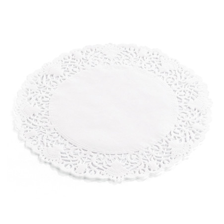 Dentelle en papier blanc Ø12cm (250 Unités)