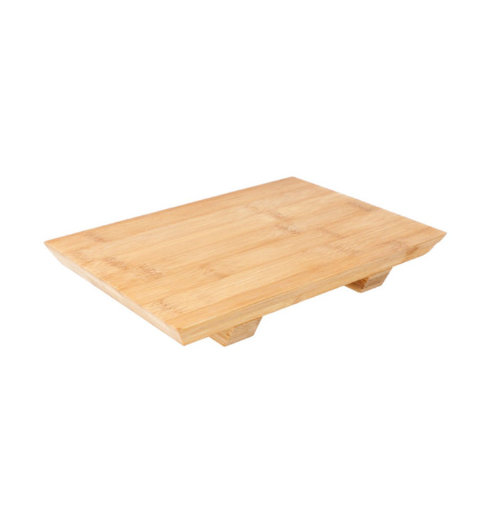 Base en Bambou Naturel pour Sushi 27,5x18x2,5cm (1 Uté)