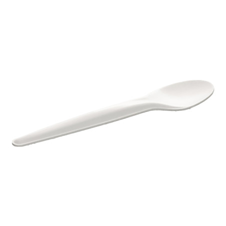 Petite Cuillère en Carton Rigide Blanc 13cm (50 Utés)