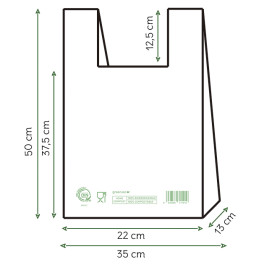 Sac à Bretelles Home Compost “Classic” 35x50cm (100 Utés)