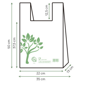 Sac à Bretelles Home Compost “Be Eco!” 35x50cm (100 Utés)