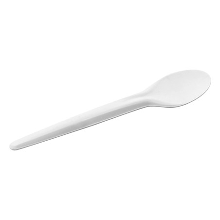 Cuillère en Carton Rigide Blanc 17cm (50 Utés)