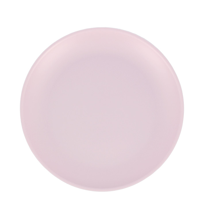 Assiette Réutilisable Durable PP Minéral Rose Ø23,5cm (54 Utés)