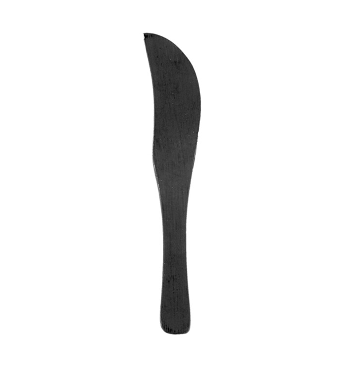 Couteau Bambou Degustation Noir 9cm (50 Unités)