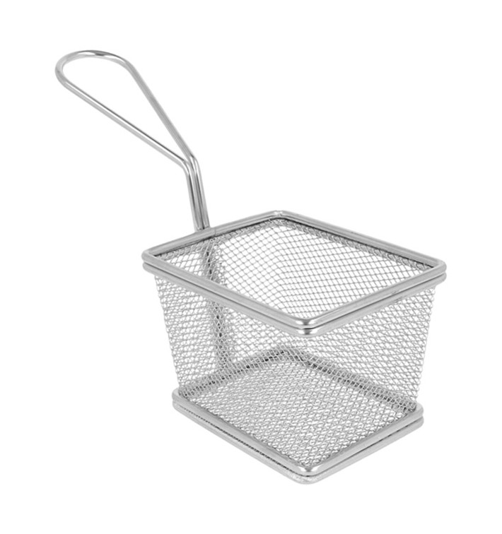 Mini friteuse de Présentation en Acier 10x9x6cm (6 Unités)