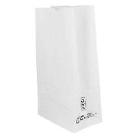 Sac en papier Kraft Blanc sans anses 50g/m² 15+9x28cm (1.000 Unités)