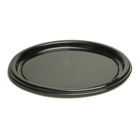 Assiette en Plastique Rigide Noire 18cm (250 Unités)