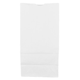 Sac en papier Kraft Blanc sans anses 60g/m² 18+11x34cm (25 Utés)