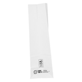 Sac en papier Kraft Blanc sans anses 50g/m² 12+8x24cm (1.000 Unités)