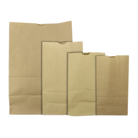 Sac en papier KRAFT sans anses 45g/m² 15+9x28cm (1000 Unités)