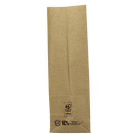 Sac en papier KRAFT sans anses 45g/m² 15+9x28cm (1000 Unités)