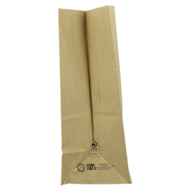 Papieren zak zonder handvat kraft 50g/m² 18+12x29cm (25 stuks)