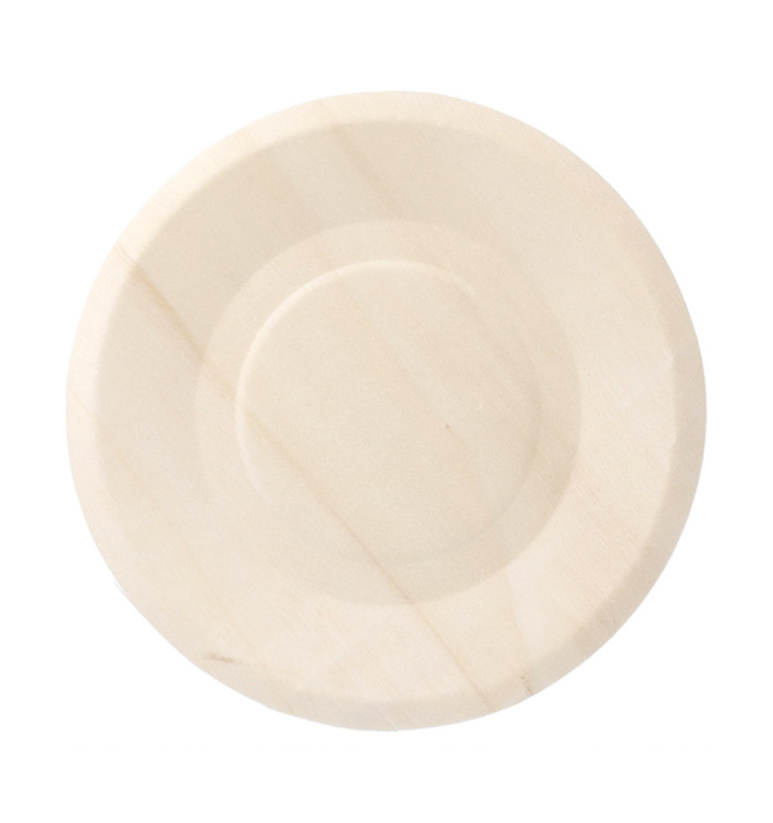 Assiette en Bois Ronde Ø15,5cm (50 Unités)