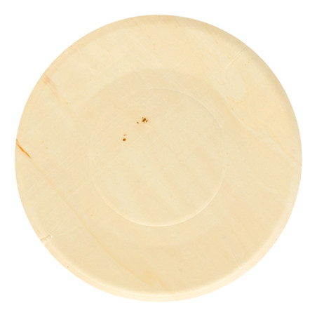 Assiette en Bois Ronde Ø21,5cm (50 Unités)