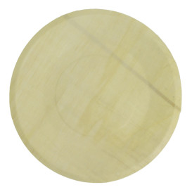 Assiette en Bois Ronde Ø21,5cm (50 Unités)