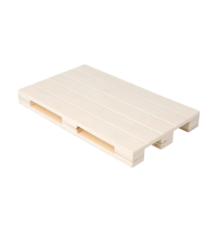 Houten mini Pallet Bediening Platter 20x12x2cm (40 stuks)