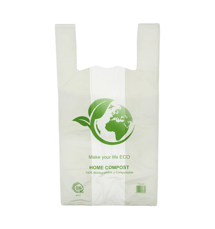 Plastic Hemddraagtassen Bio Home Compost 55x60cm (500 stuks)