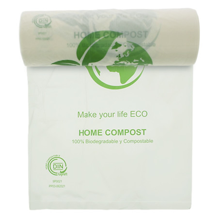 Rol van plastic zakken Bio Home Compost 30x40cm 15µm (3000 stuks)