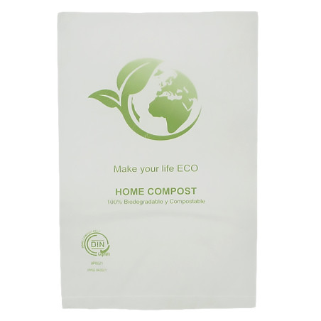 Sac Plastique Bio Home Compost 16x24cm 10µm (100 Utés)
