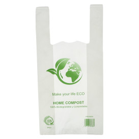 Plastic Hemddraagtassen Bio Home Compost 30x40cm (100 stuks) 