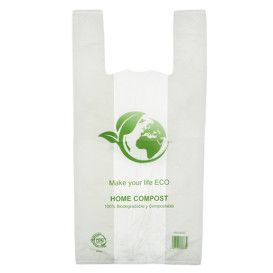 Plastic Hemddraagtassen Bio Home Compost 40x50cm (100 stuks) 