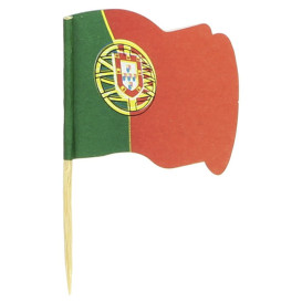 Pique en Bois Drapeau "Portugal" 65mm (14.400 Unités)