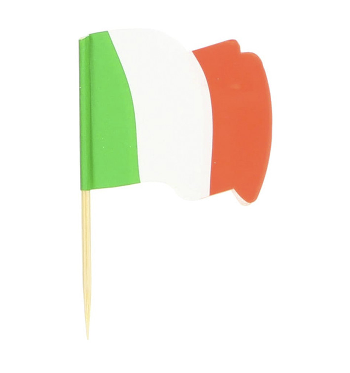 Vlag van Italië vleespennen 6,5cm (144 stuks) 