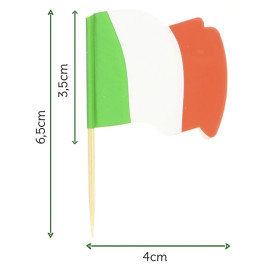 Vlag van Italië vleespennen 6,5cm (144 stuks) 