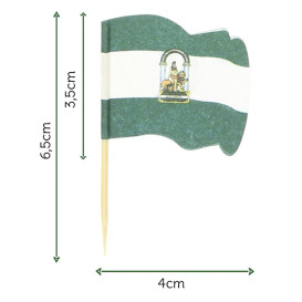 Pique en Bois Drapeau "Andalousie" 65mm (14.400 Unités)