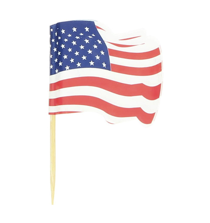 USA Vlag vleespennen 6,5cm (144 stuks) 