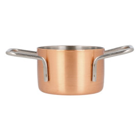 Mini Cocotte en Acier Inoxydable Cuivre Ø7x4,5cm (1 Uté)