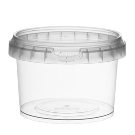 Plastic deli Container met Plastic Deksel PP Onbreekbaar 280 ml Ø9,5 (475 stuks)