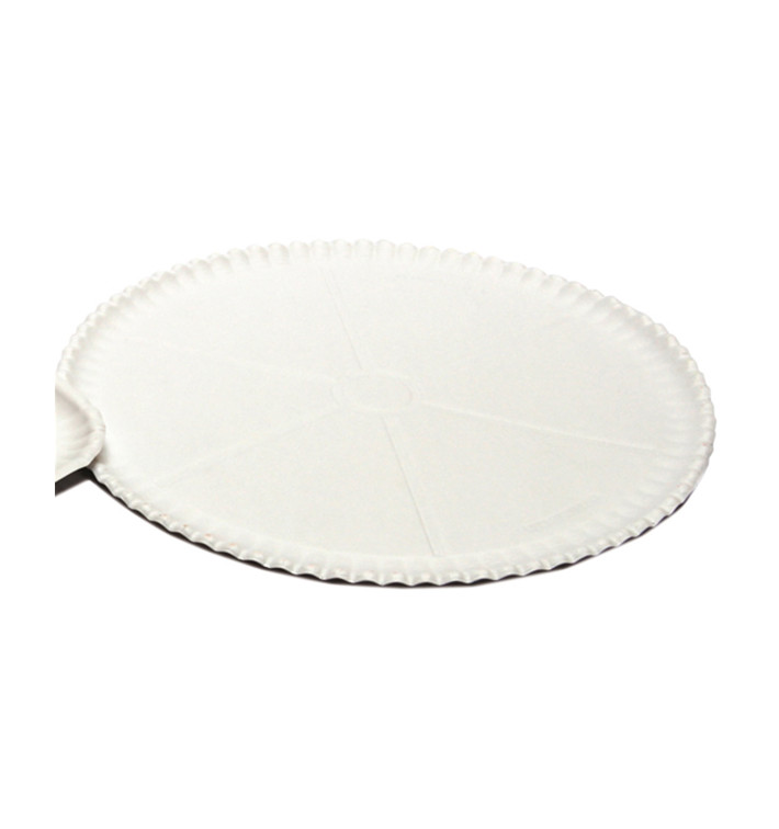 Plateau à Pizza en Carton Blanc Ø33cm (50 Unités)