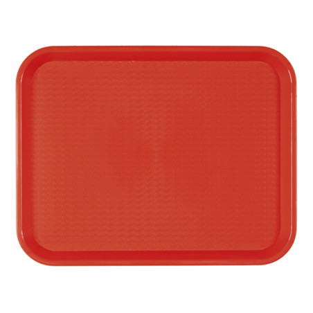 Plateau PP Fast Food Rouge 27,5x35,5cm (24 Utés)