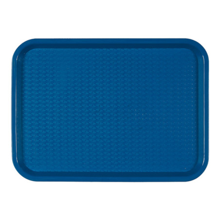 Plastic dienblad Fast Food blauw 27,5x35,5cm (1 stuk) 