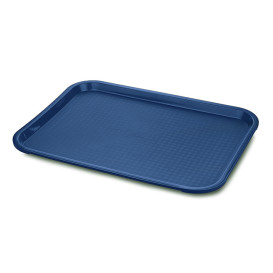 Plateau en Plastique Fast Food Bleu 27,5x35,5cm (24 Utés)