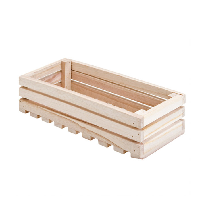 Caisse Présentation en Bois 21,6x10,2x6cm (30 Utés)