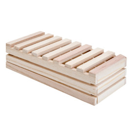 Caisse Présentation en Bois 21,6x10,2x6cm (30 Utés)