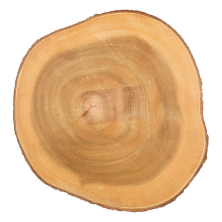 Houten bediening schotel Rond vormig Ø23x3,5cm (1 stuk) 