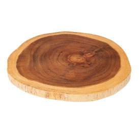 Houten bediening schotel Rond vormig Ø30,5x3,5cm (1 stuk) 