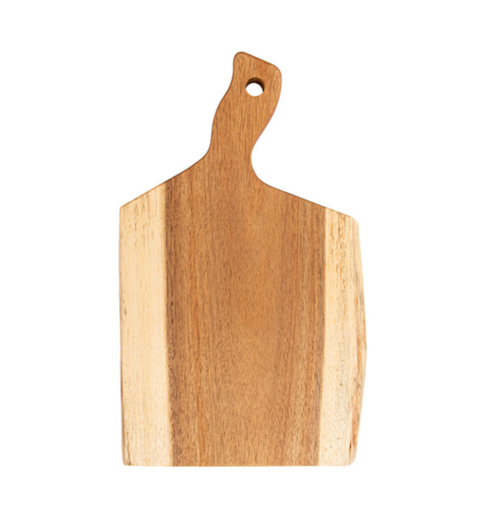 Houten bediening schotel met Hendel 40,6x25,5x1,9cm (6 stuks)