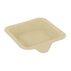 Suikerriet bord met Hendel Naturel 11x11 cm (50 stuks)