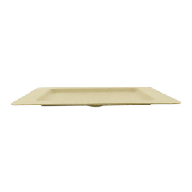 Suikerriet bord Gekerfd Naturel 20 cm (50 stuks) 