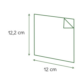 Sachet Ingraissable Ouverture latérale 12x12,2cm Blanc (100 Utés)