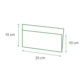 Papieren zak Vetvrij open 25x13/10cm wit (100 stuks)