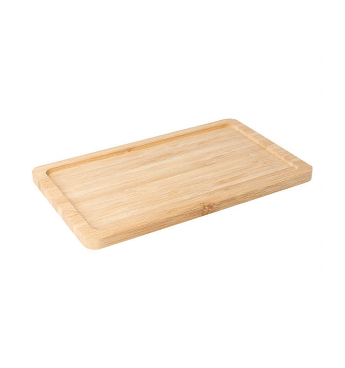 Bamboe wegwerp dienblad Cocktail 20,5x12,5x1cm (10 stuks)