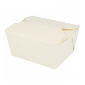 Papieren take-out Container "American" wit 11,3x9x6,4cm 780ml (50 stuks) 