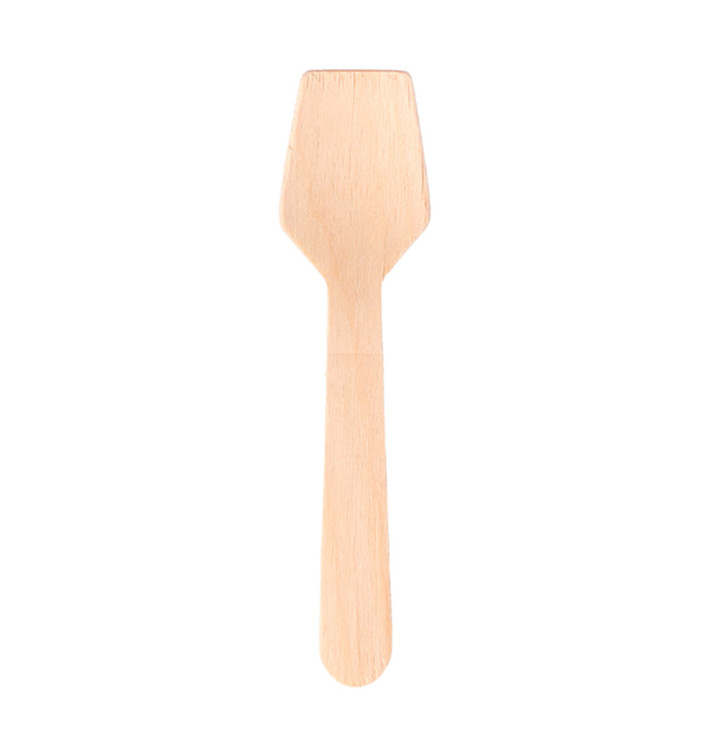 Petite Cuillère en Bois pour Glace 70mm (100 Unités)