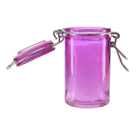 Bocal en Verre Hermétique Lilas 70 ml Ø4,5x8 cm (8 Utés)