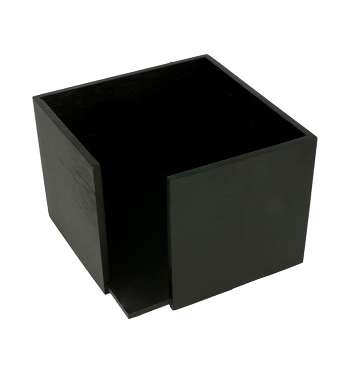 Porte-serviettes Cocktail Bambou Noir 13,5x13,5x10cm (12 Utés)